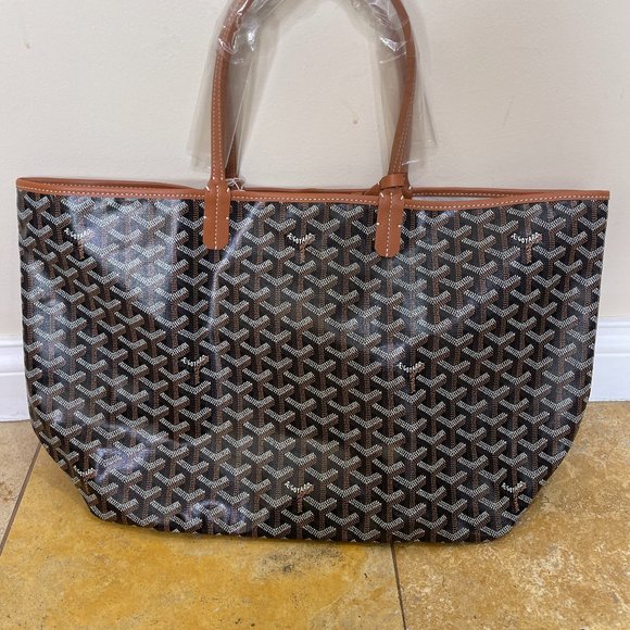 Goyard Handbags - New Goyard St. Louis PM Tote - Black/Tan - Small Size